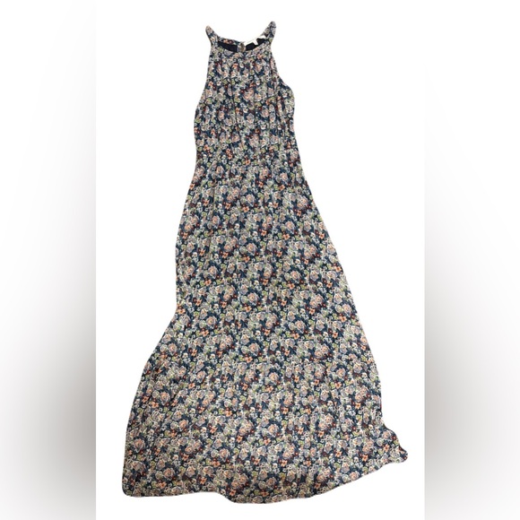 Collective Concepts Floral Maxi Dress | Halter | Fall Occasion | Size M - Picture 2 of 6